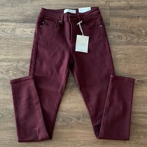 Kancan high rise maroon jeans